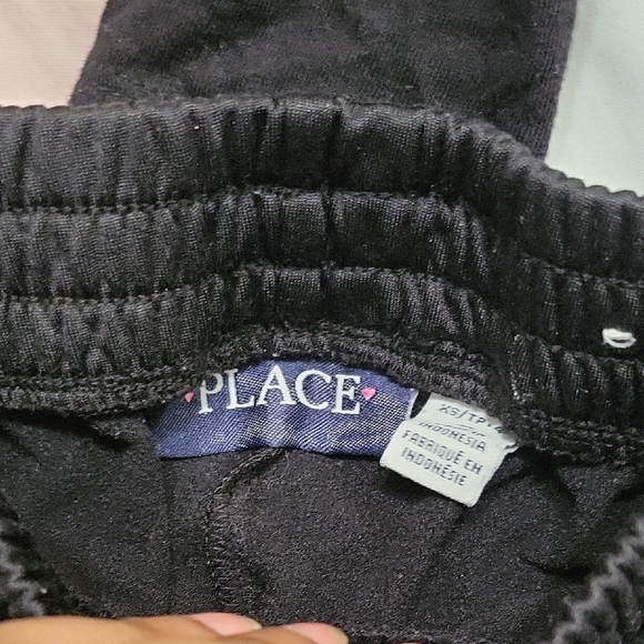 The Children's Place Black and Pink Love Jogger Set - Picture 4 of 5